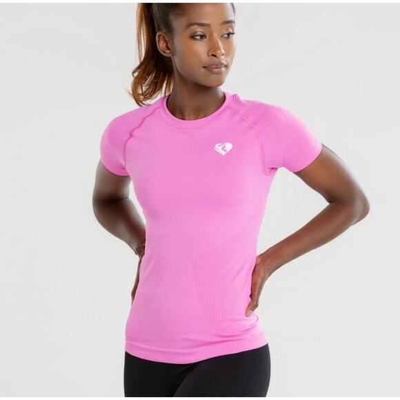 Women's Best Power Seamless Tee in Pink Size Medium - Picture 1 of 16